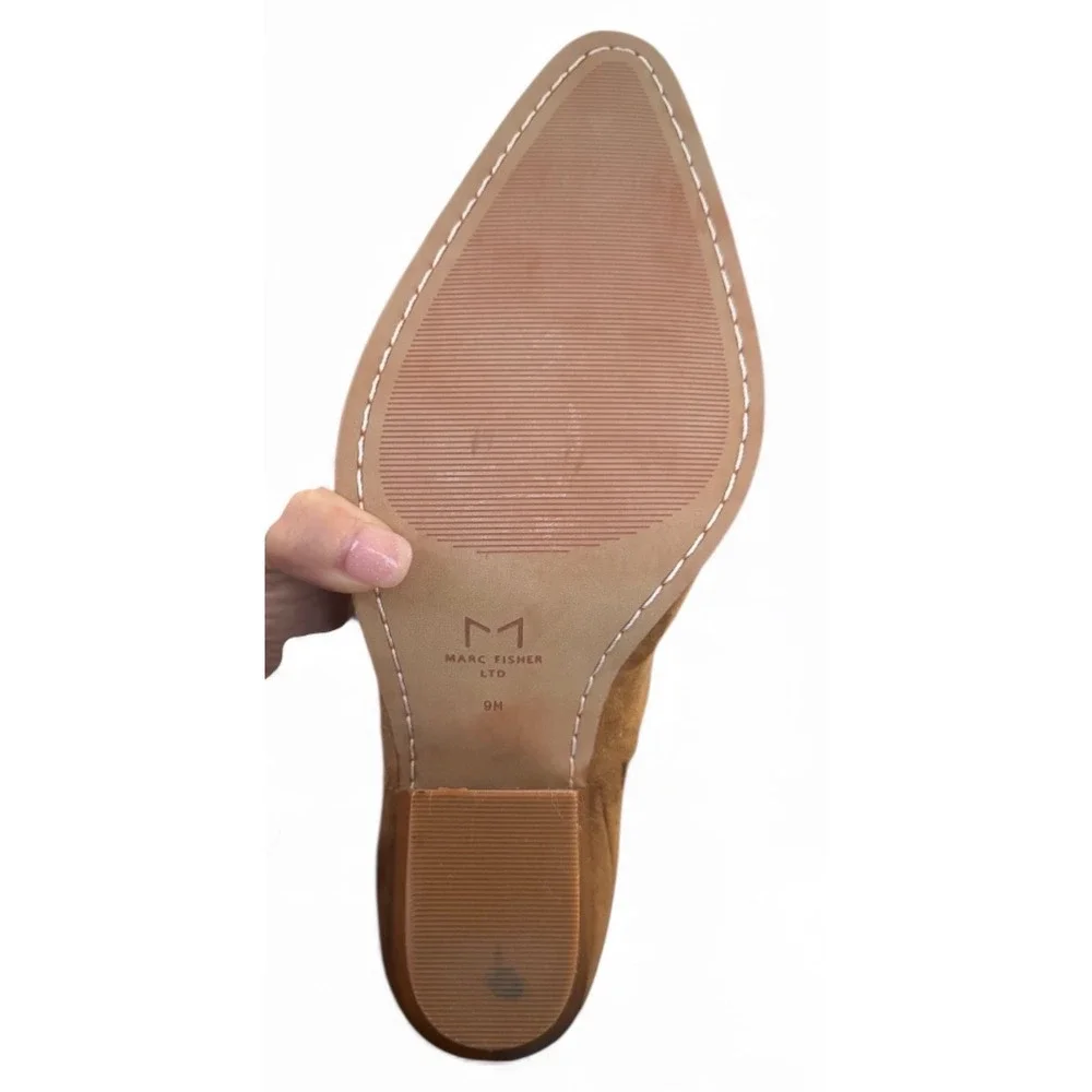 Marc Fisher Gwyneth Over the Knee Camel Brown Boots Sz 9‎ New